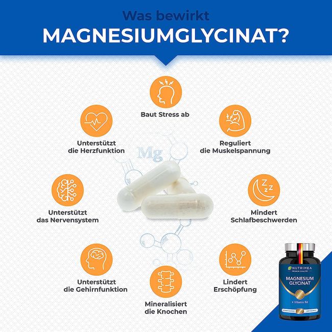 Nutrimea Magnesium Glycinat + Vitamin B6 – Bild 2