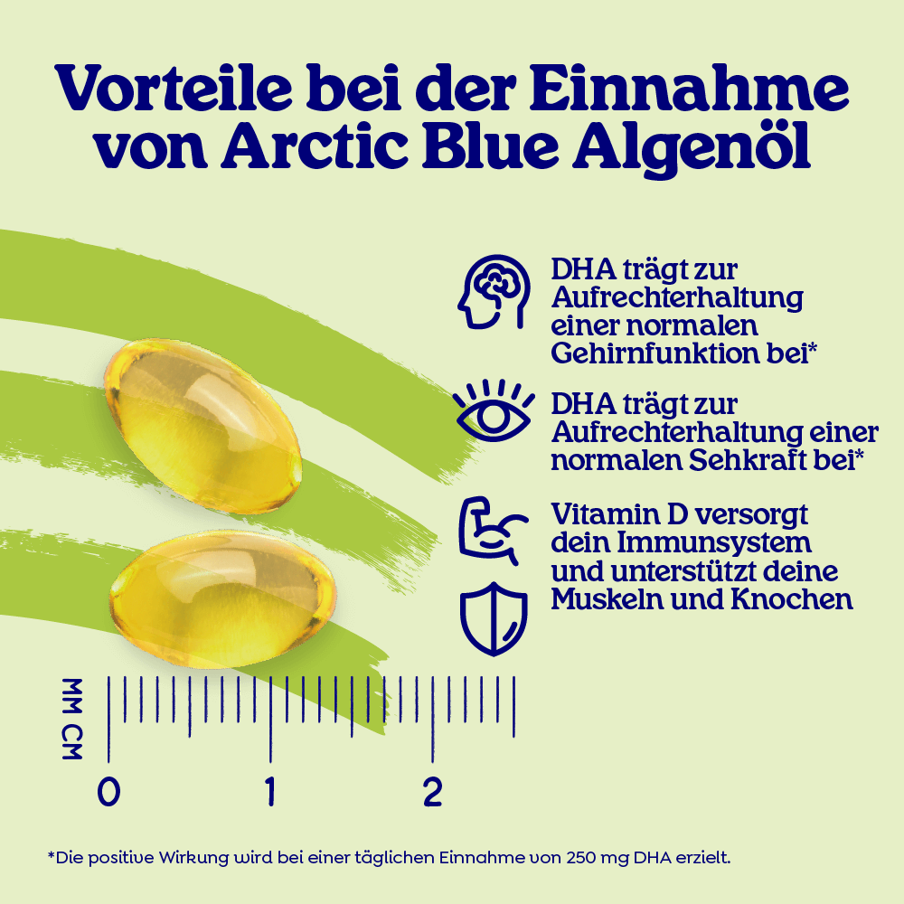 Arctic Blue Omega 3 Algenöl DHA · Vegan · 60 Weichkapseln – Bild 2