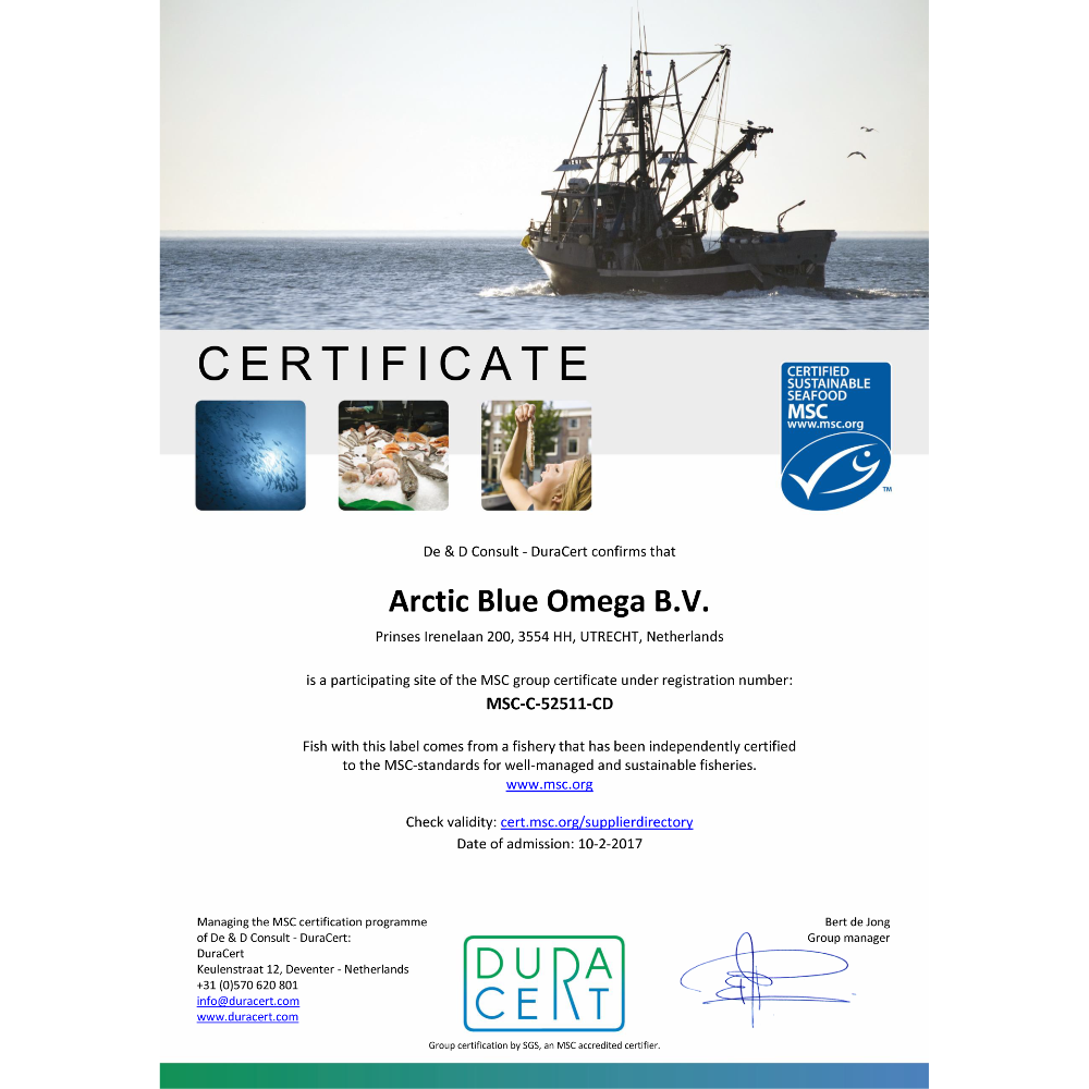 Arctic Blue | Omega 3 DHA- und EPA-Fischöl - MSC (60 kleine Kapseln) – Bild 8
