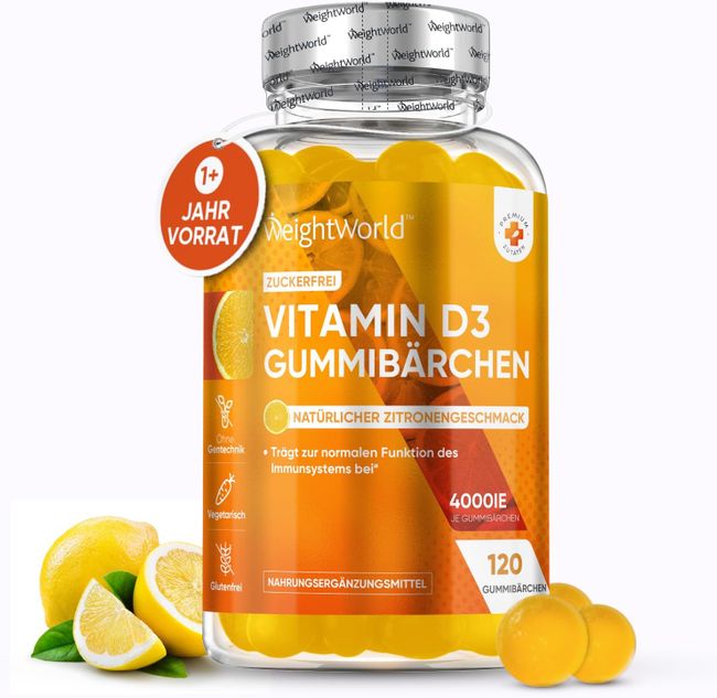 WeightWorld Vitamin D3 4000 IE Gummibärchen