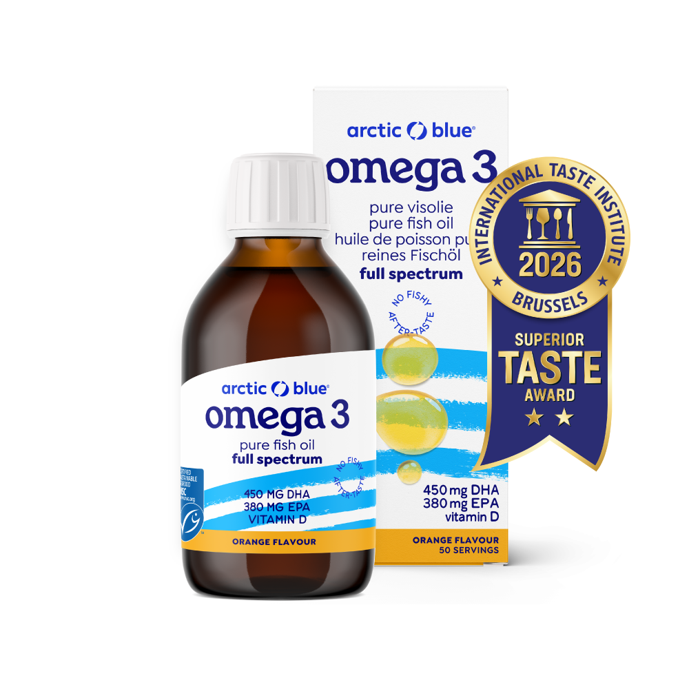 Arctic Blue Full Spectrum Omega 3 Fischöl mit Vitamin D · 150ml