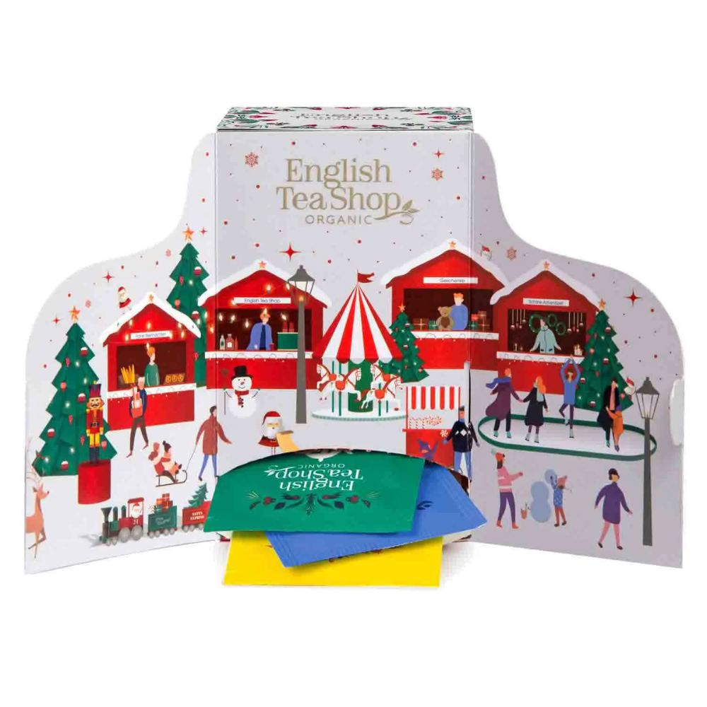 English Tea Shop | Adventskalender "Weihnachtsmarkt" - Weiß - 24 einzeln verpackte BIO-Tees