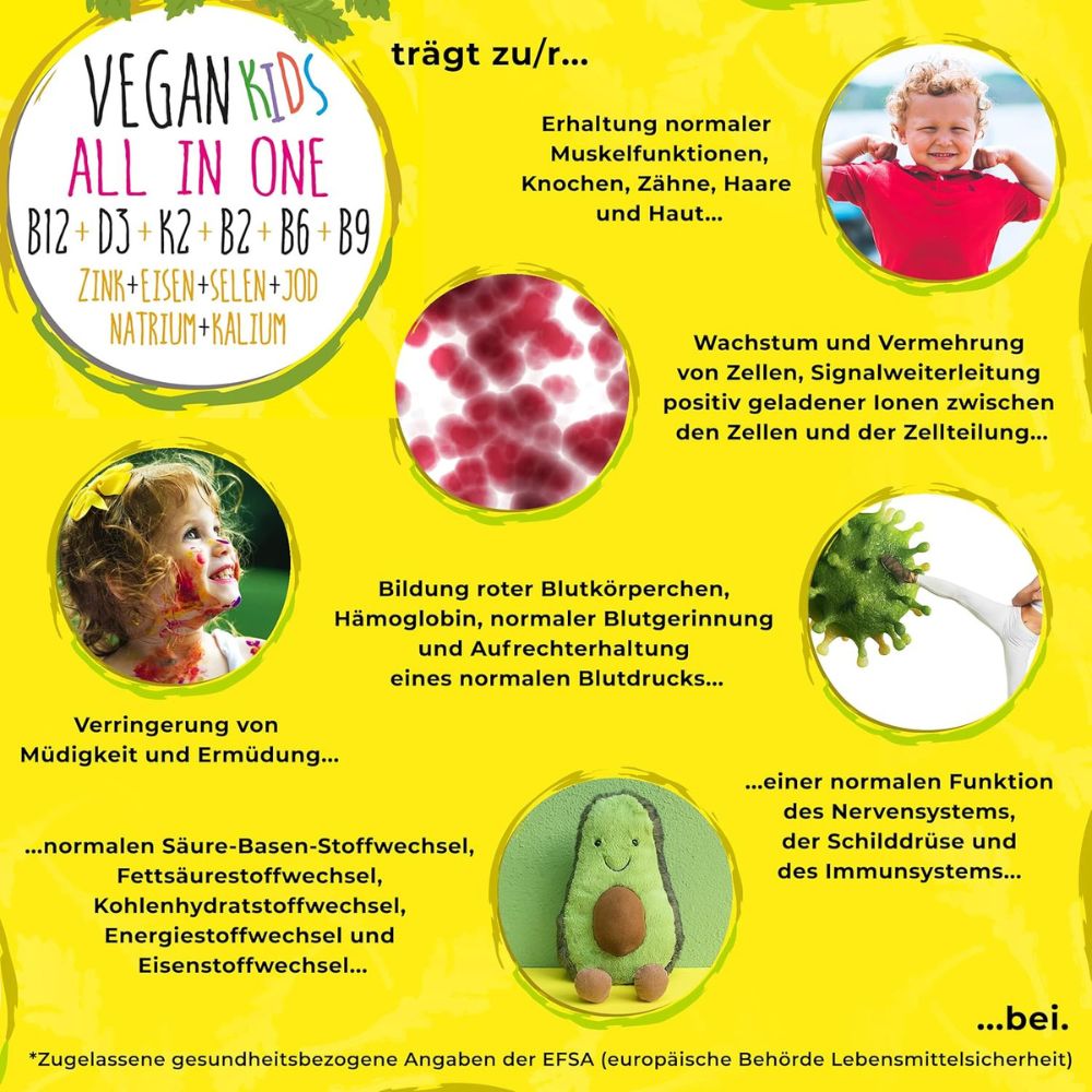 NatureCraft Vegan All-In-One KIDS Vitamine · 120 kapseln – Bild 2