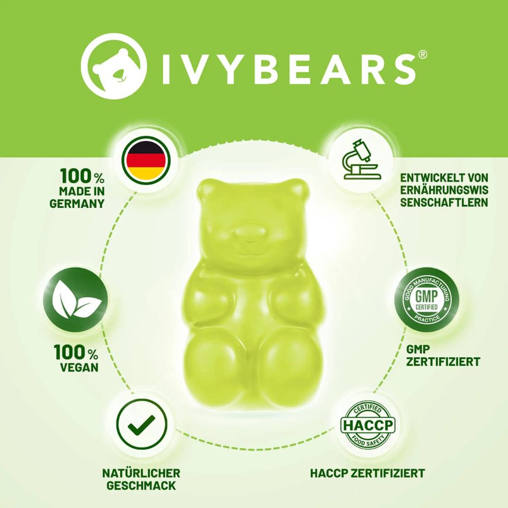 IvyBears Apple Cider Vinegar mit Folsäure & Vitamin B12 · 60 Gummibärchen – Bild 2