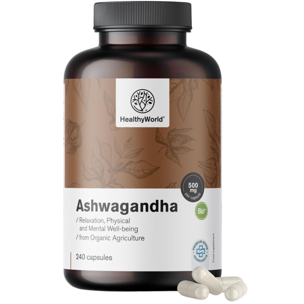HealthyWorld Ashwagandha 500 mg · 240 Kapseln