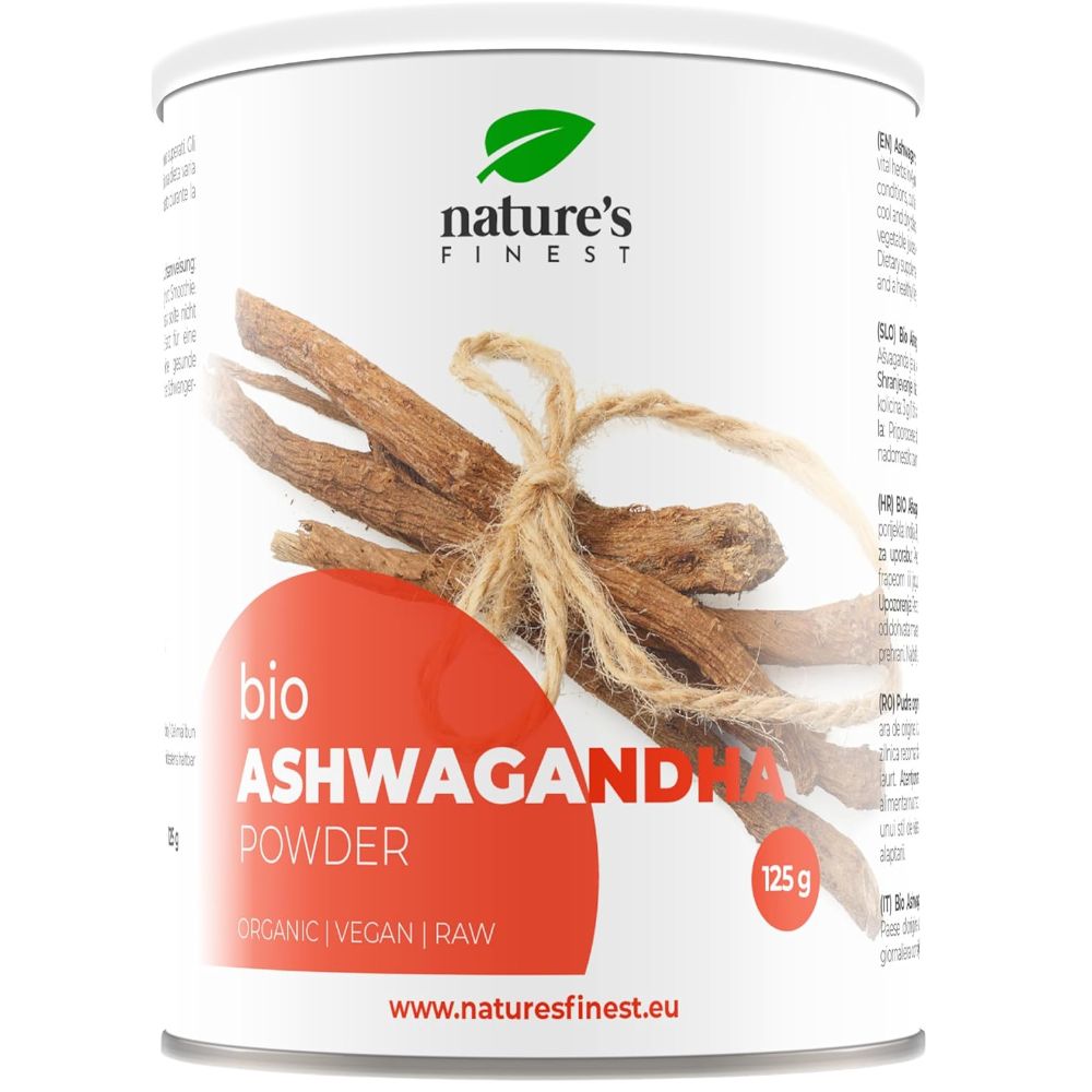 Nature's Finest Ashwagandha-Pulver Bio für Entspannung, Stressschutz & Energie
