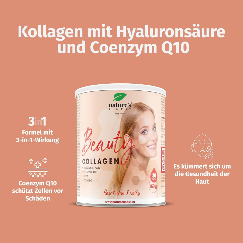 Nature's Finest Beauty Collagen mit Hyaluronsäure und Coenzym Q10 – Bild 2
