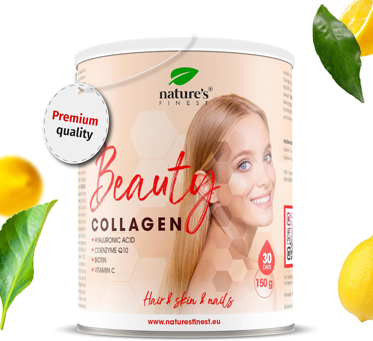 Nature's Finest Beauty Collagen mit Hyaluronsäure und Coenzym Q10