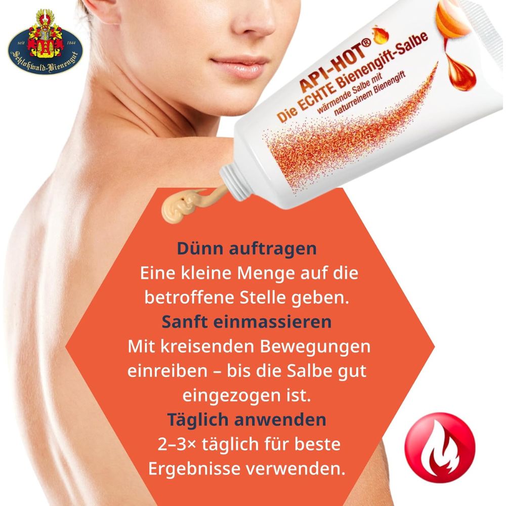 Schloßwald-Bienengut Die ECHTE Bienengift-Salbe API-HOT® · 50ml – Bild 4