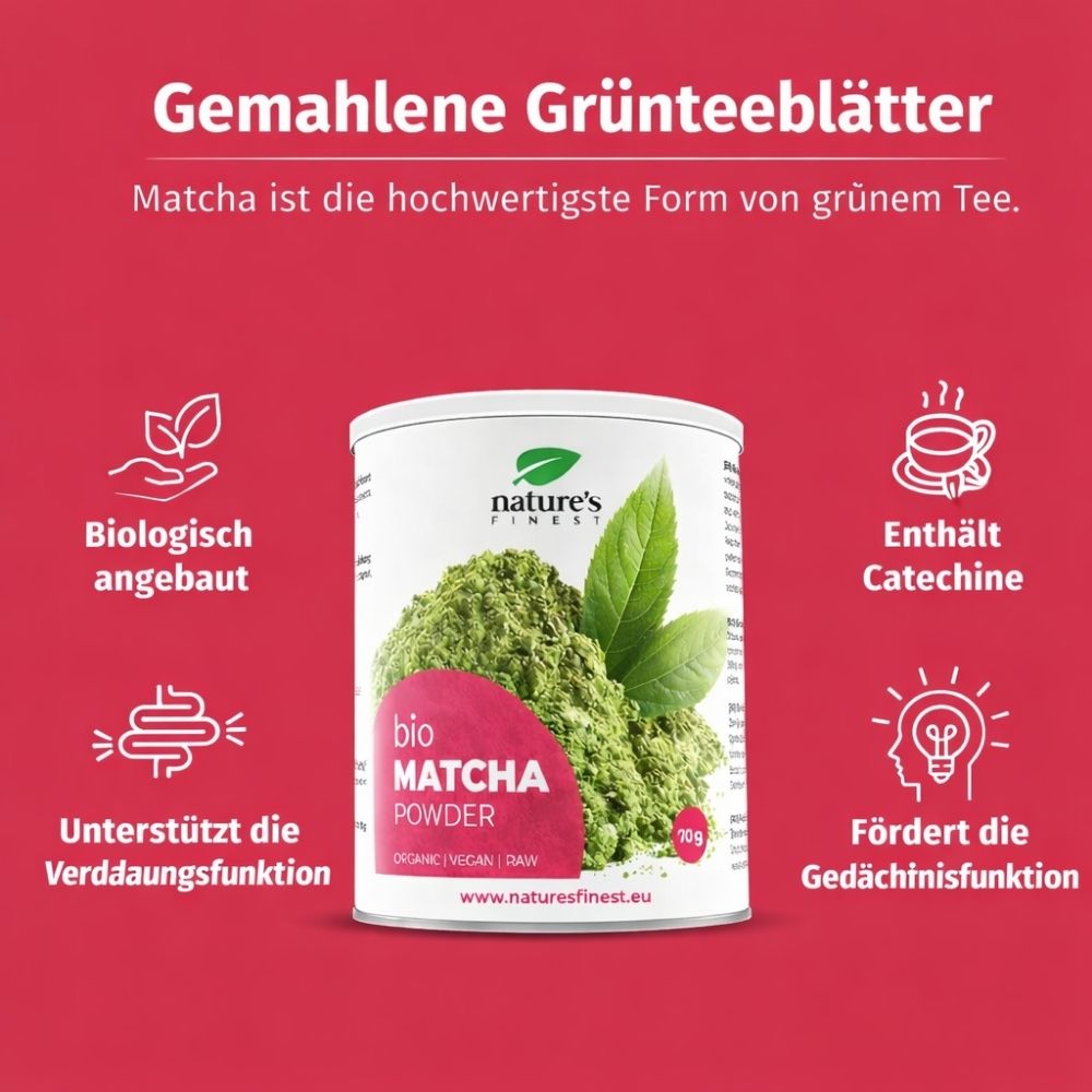 Nature's Finest Matcha Bio Pulver · die hochwertigste Form von grünem Tee – Bild 2