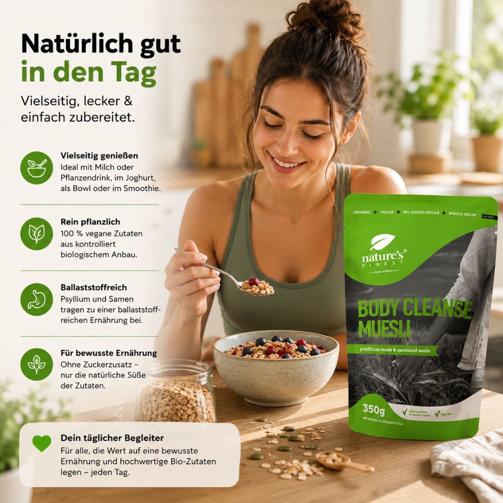 Nature's Finest Bio Müsli zur Körperentgiftung · 350g – Bild 2