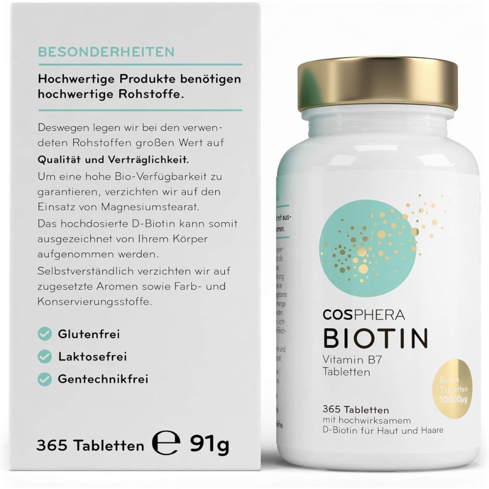 Cosphera Biotin Tabletten für Haut und Haare · 365 Stück – Bild 5