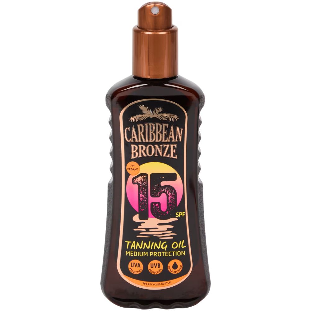 Caribbean Bronze Bräunungsöl Spray LSF 15 Medium Protection · 200 ml