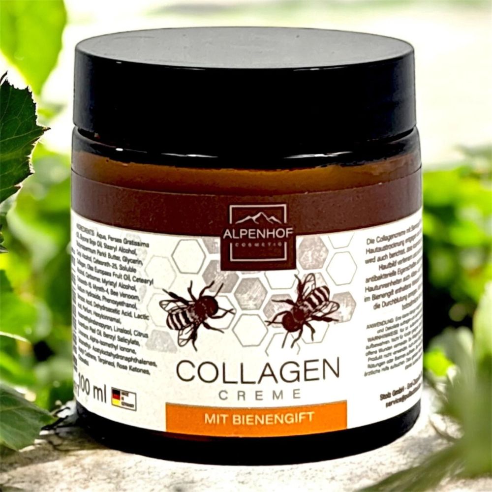 Alpenhof Collagen Creme mit Bienengift zur täglichen Pflege von Gesicht und Dekolleté · 100ml
