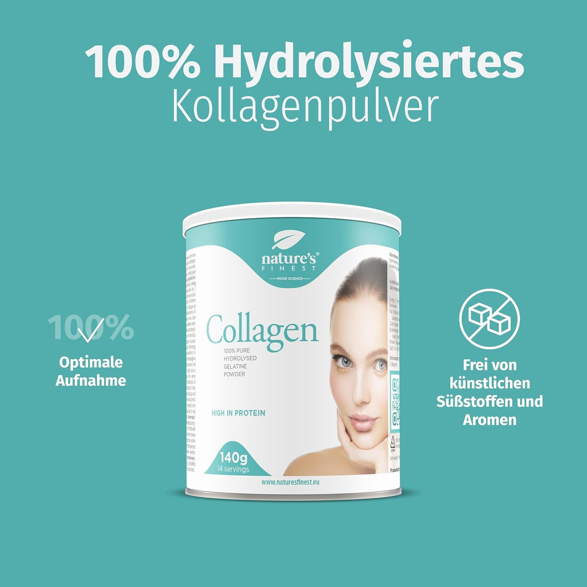 Nature's Finest Kollagenpulver · Völlig reines und natürliches Kollagen – Bild 2