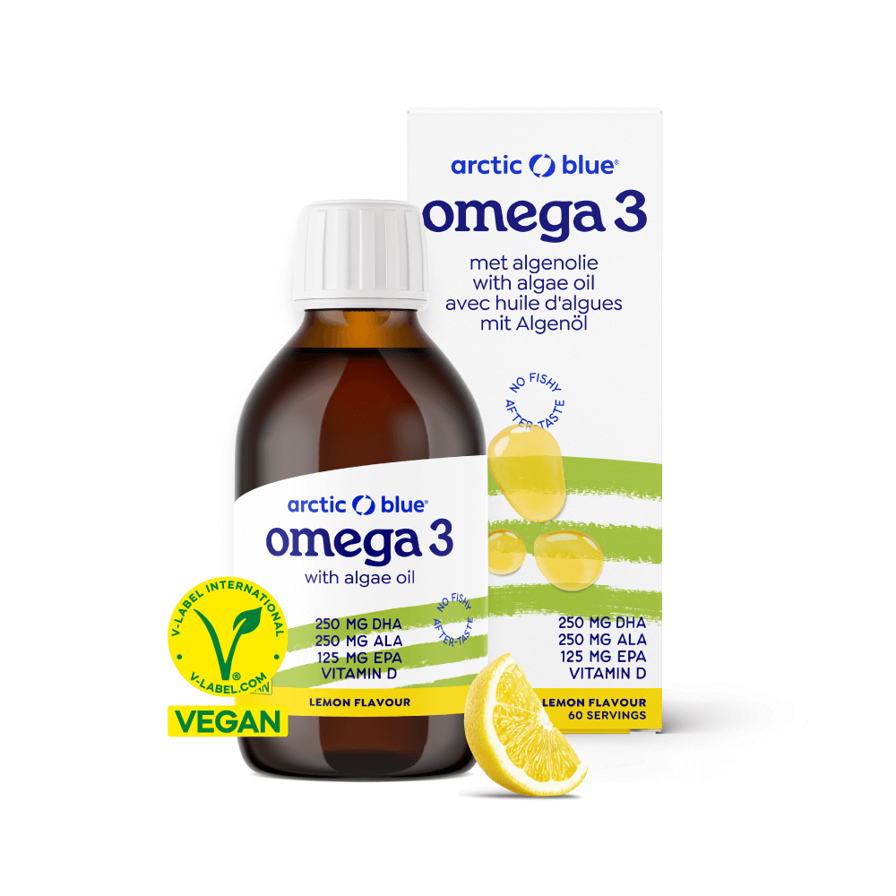 Arctic Blue Omega 3 Algenöl DHA + EPA und Hanfsamenöl ALA mit Vitamin D3