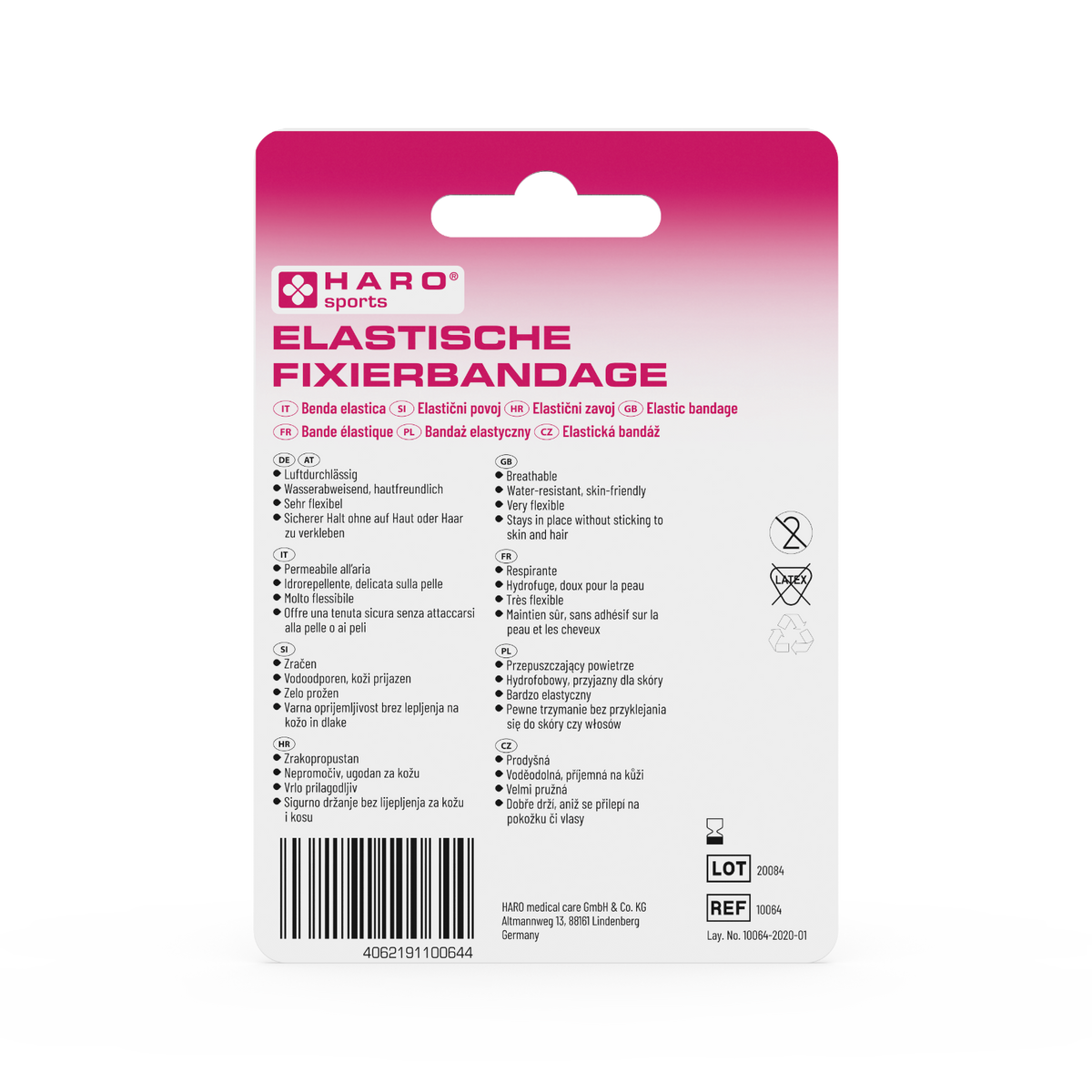 Haro Elastische Fixierbandage · Beige 4,5m x 5cm – Bild 2