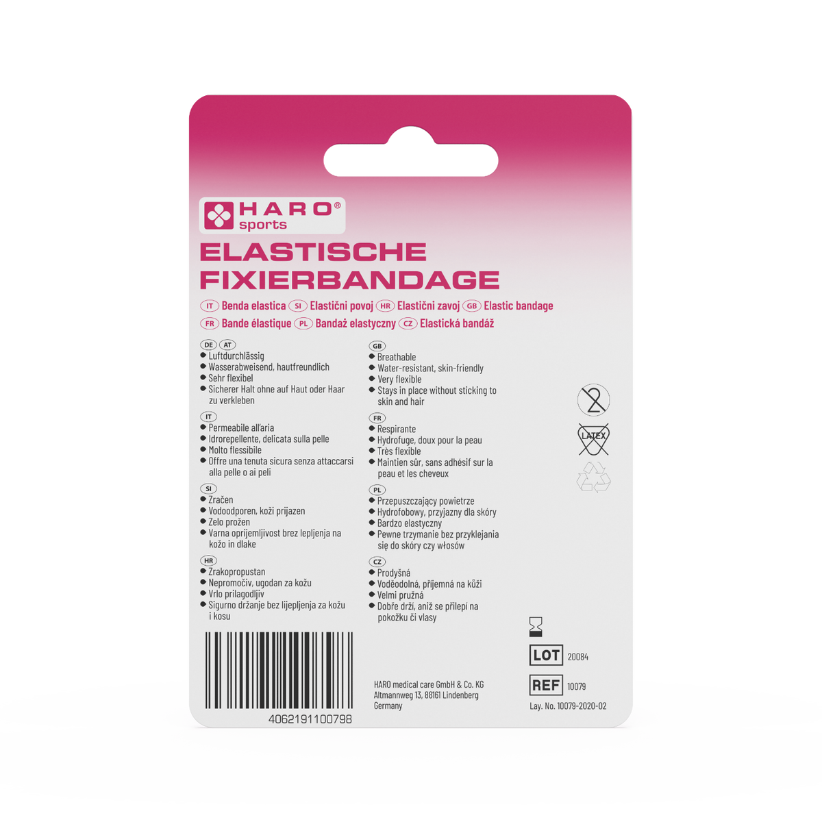 Haro Elastische Fixierbandage · Blau 2,5m x 2,5cm – Bild 2