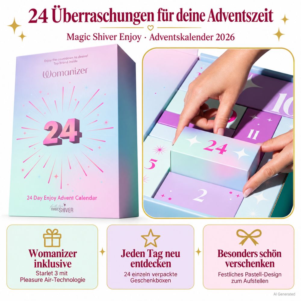Magic Shiver Erotik-Adventskalender „Enjoy“ 2026 – inklusive Womanizer Starlet 3