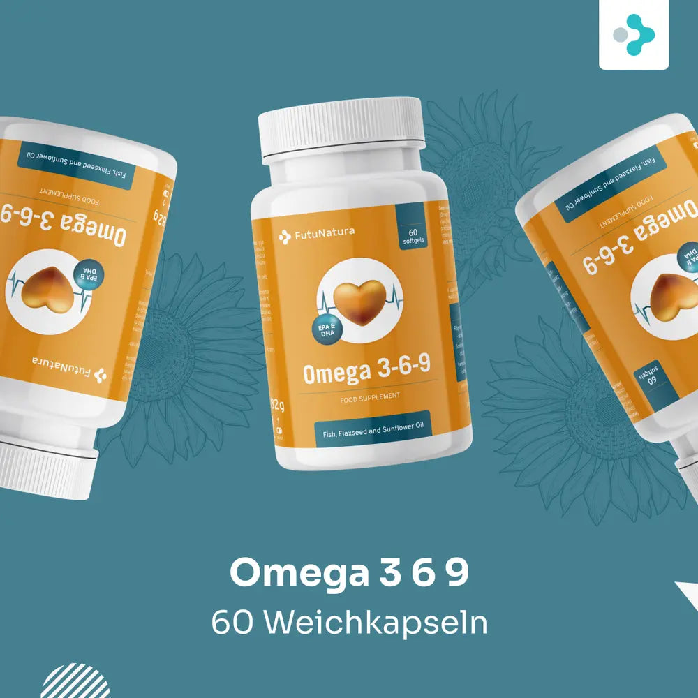 FutuNatura Omega 3-6-9 · Herz und Cholesterin · 60 Weichkapseln – Bild 2