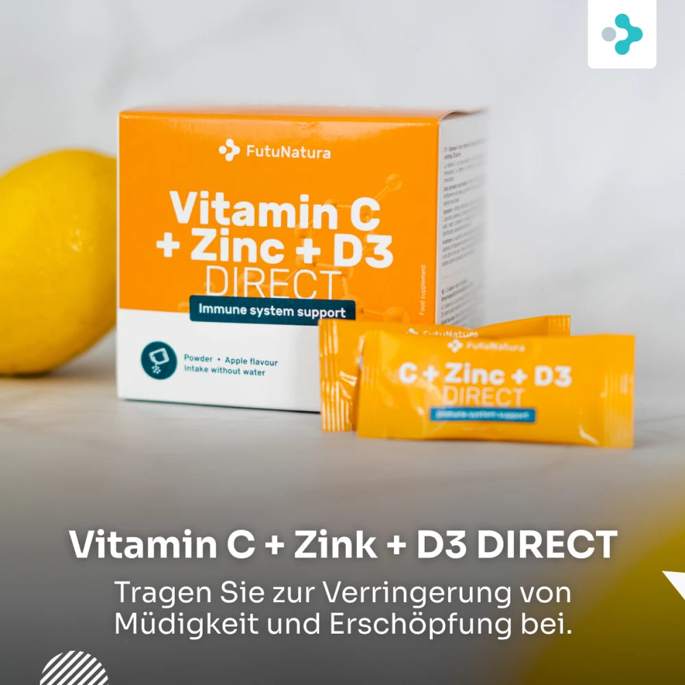 FutuNatura Vitamin C 500 + Zink + D3 DIRECT · 30 Beutel – Bild 2