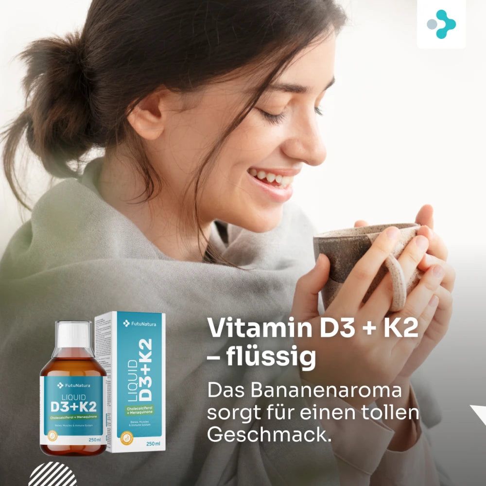 FutuNatura Vitamin D3 + K2 für gesunde Knochen und Zähne · flüssig · 250 ml – Bild 2