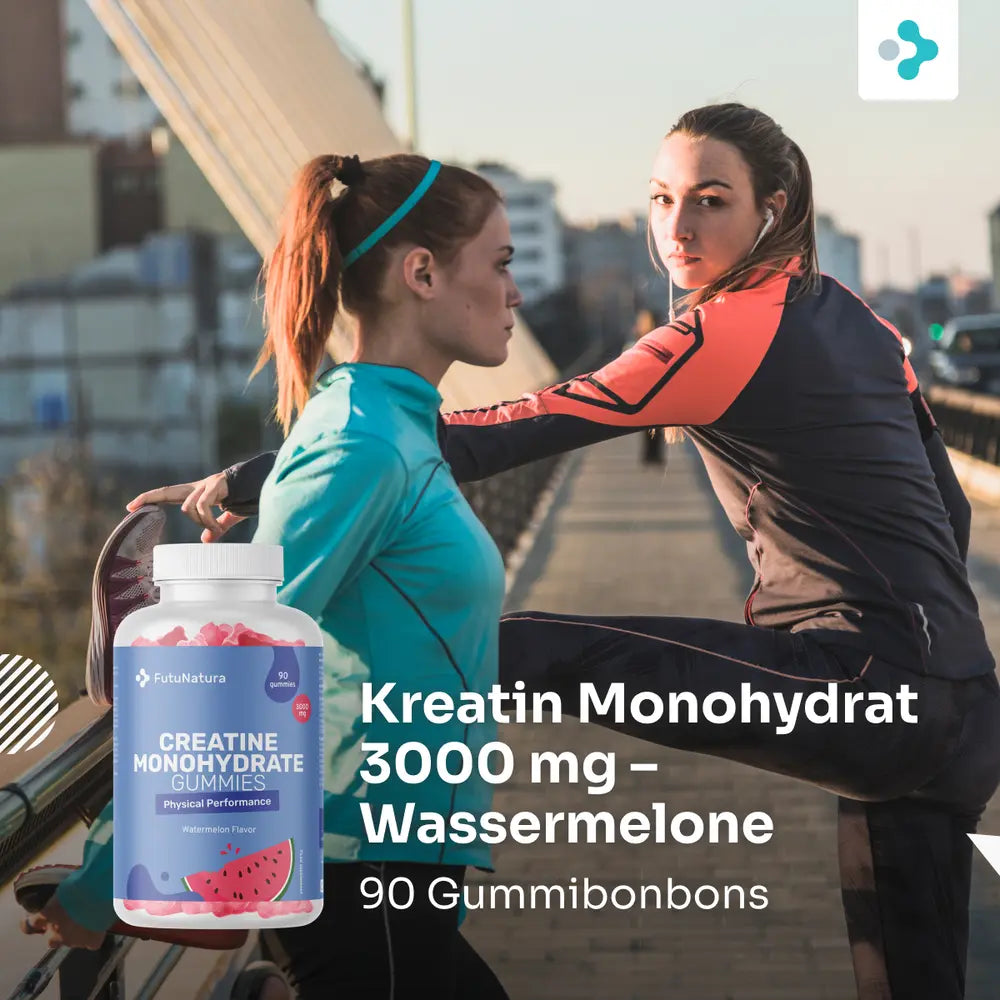 FutuNatura Kreatin Monohydrat 3000 mg · Wassermelone · 90 Gummibonbons – Bild 2