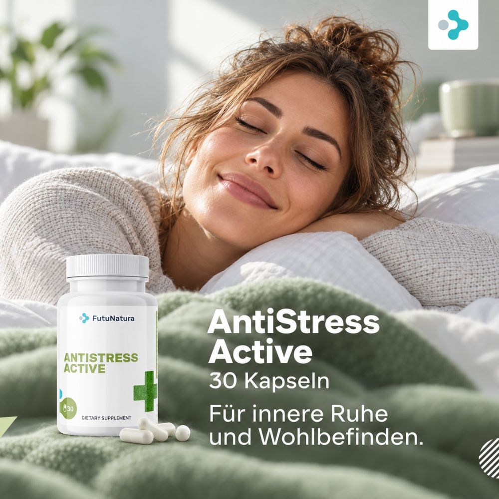 FutuNatura | AntiStress Active - Psychisches Wohlbefinden und Stress - 30 Kapseln