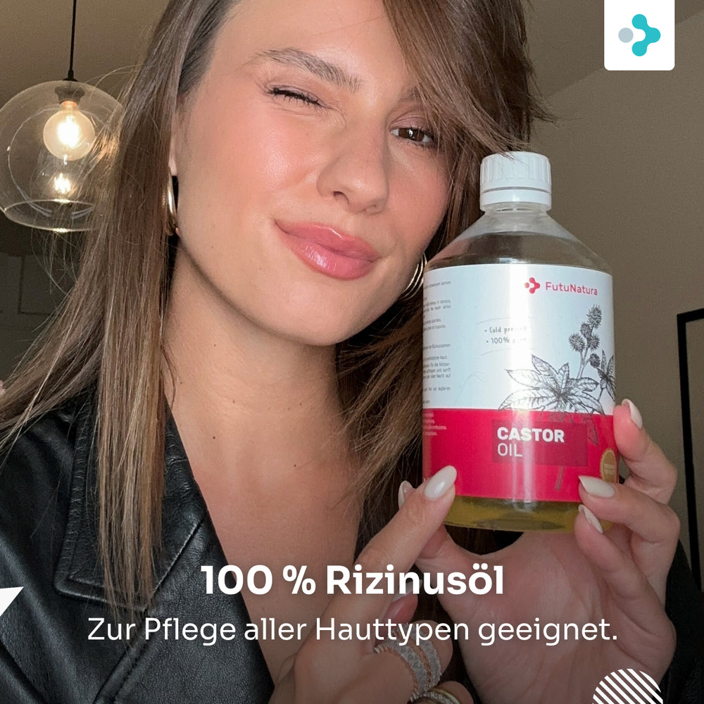 FutuNatura 100 % Rizinusöl zur Haar- und Kopfhautpflege · 500 ml – Bild 2