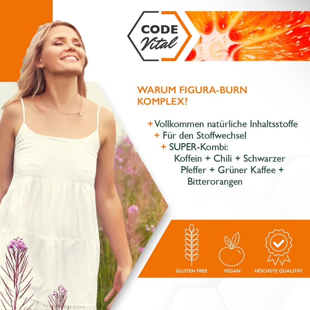 CODE Vital Wunschfigurpaket mit Hunger & Zucker Stopp + Figura Burn + Glucomannan Plus – Bild 2