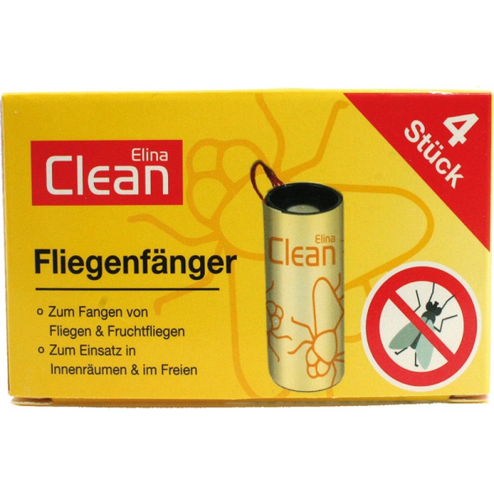 Elina Clean | Fliegenfänger zum Aufhängen - Giftfrei - 4 Stück
