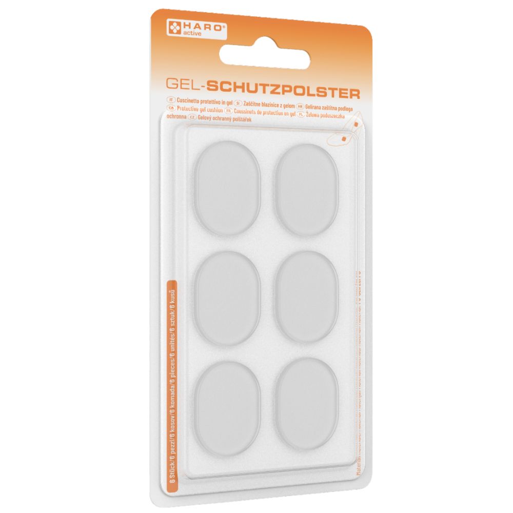 Haro Gel-Schutzpolster für Füße · 6-teilig Set