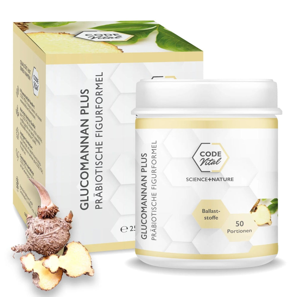 Code Vital Glucomannan Plus · Präbiotische Figurformel + Sättigungseffekt · 250g