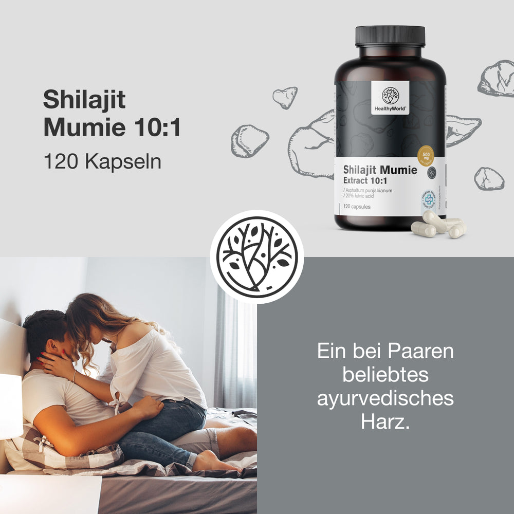 HealthyWorld Shilajit Mumie Extract 10:1 · 120 Kapseln – Bild 2