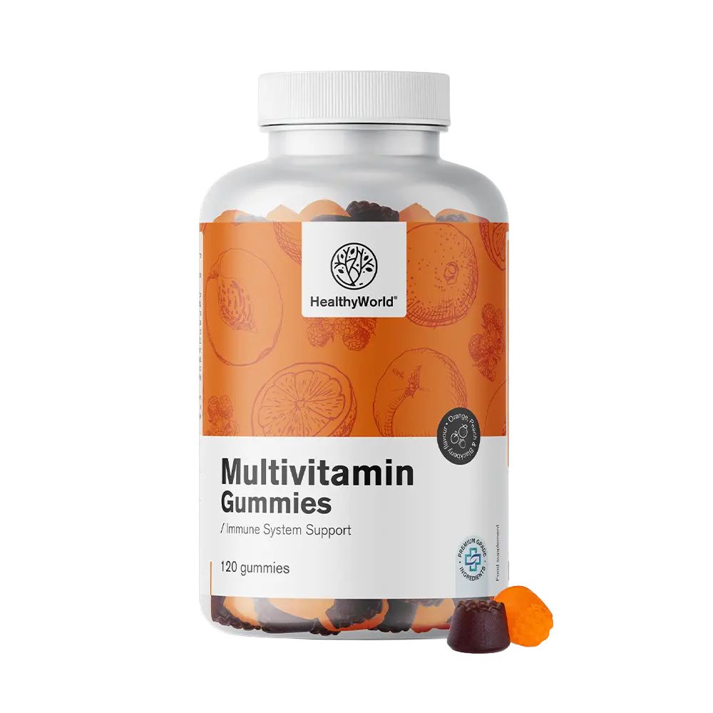 HealthyWorld Multivitamine Gummies mit 10 Vitaminen · 120 Gummibonbons
