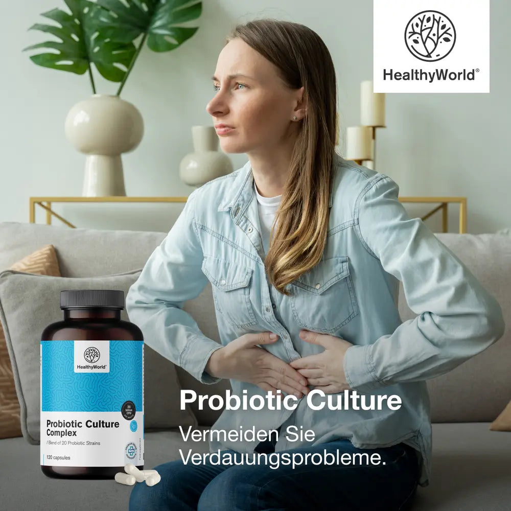 HealthyWorld Probiotic Culture · Komplex mikrobiologischer Kulturen · 120 Kapseln – Bild 2