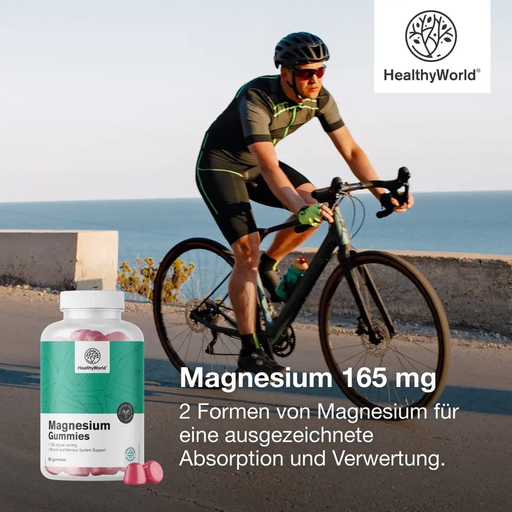 HealthyWorld Magnesium 165 mg · 90 Gummibonbons – Bild 2