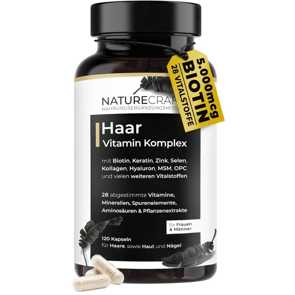 NatureCraft Haare, Haut & Nägel Vitamin Komplex · 120 Kapseln