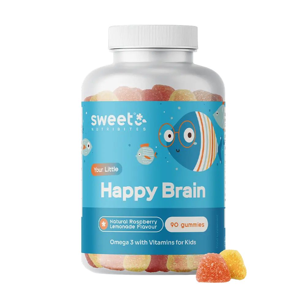 Sweet Nutribites Happy Brain · Gummis für Kinder mit Omega-3 · 90 Gummibonbons