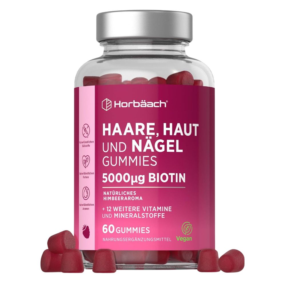 Horbaach Haut, Haare & Nägel Gummies mit 5000μg Biotin · 60 Stück