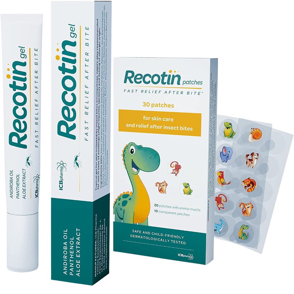 Novokill Recotin Insektenstichheiler Set mit 30x Mückenpflaster und Afterbite Gel