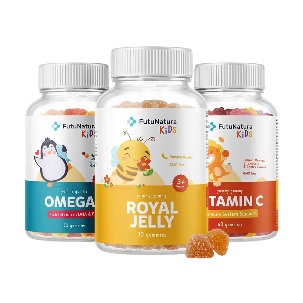 FutuNatura KIDS Bienchen Set (150 Gummibärchen) Omega 3 · Royal · Vitamin C