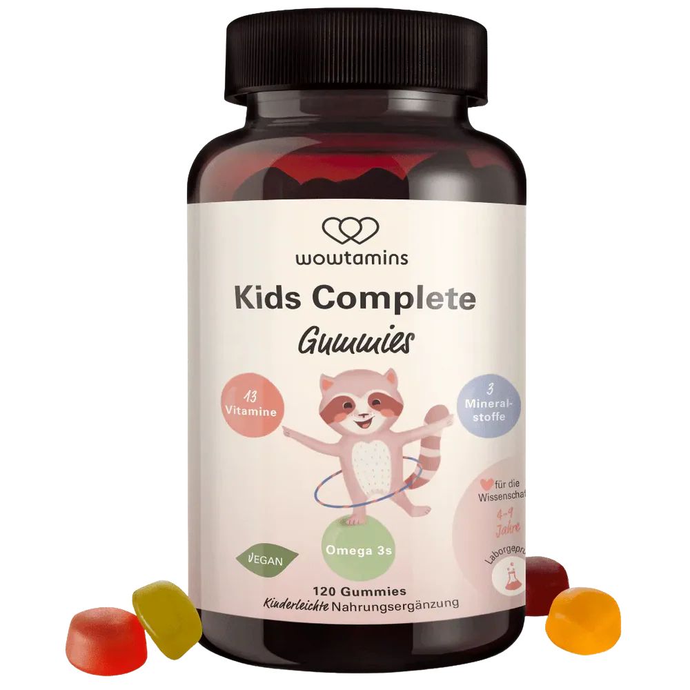 WOWTAMINS Kids Complete Gummies · MIT ZUCKER · 120 Gummies