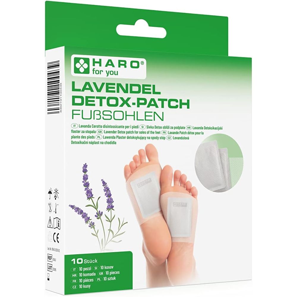 Haro Lavendel Detox-Patches für die Fußsohlen · 10 Stück
