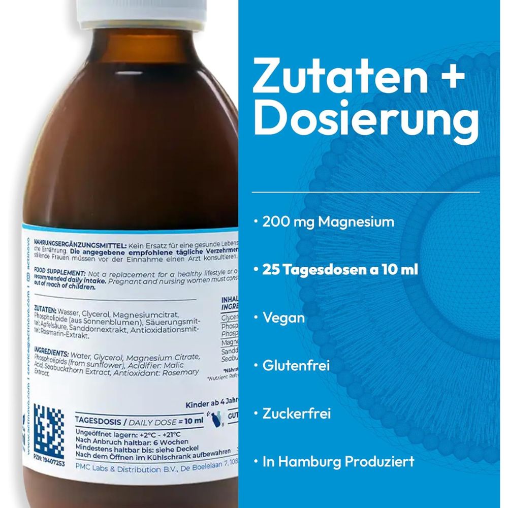 ActiNovo Magnesium Liposomal 200mg · 250ml – Bild 2