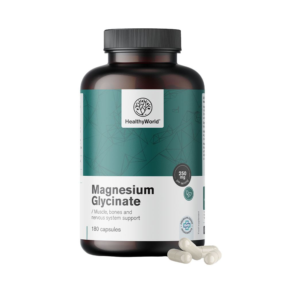 HealthyWorld Magnesiumglycinat 250 mg · 180 Kapseln
