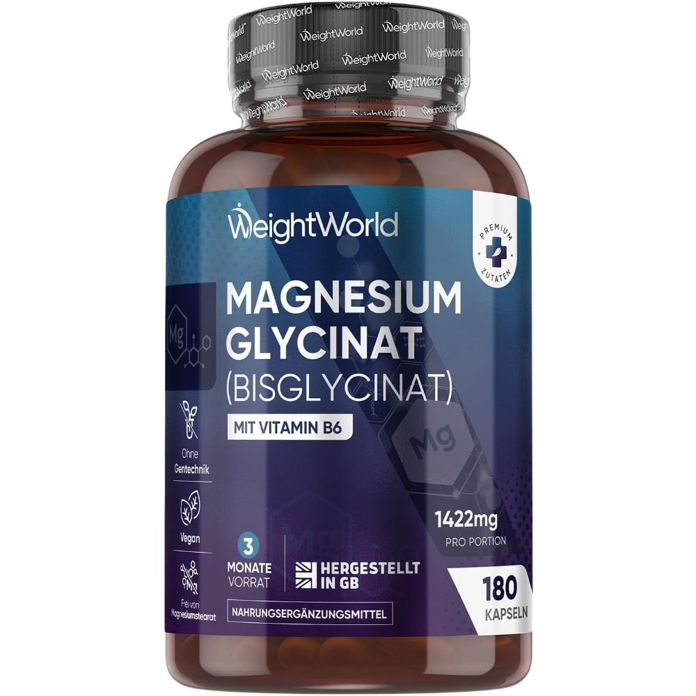 WeightWorld Magnesium Glycinat · Bisglycinat · 180 Kapseln