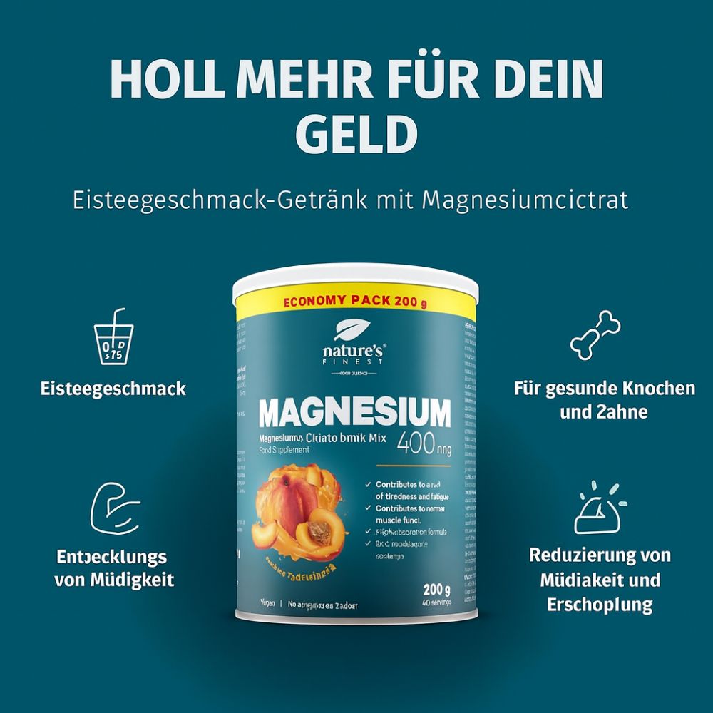 Nature's Finest Magnesium-Getränkemischung · 400 mg/Portion – Bild 2