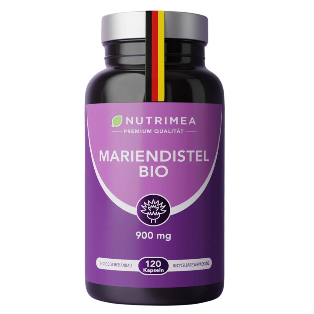Nutrimea Mariendistel BIO · Natürlich Leber & Körper entgiften · Reines Mariendistel-Extrakt