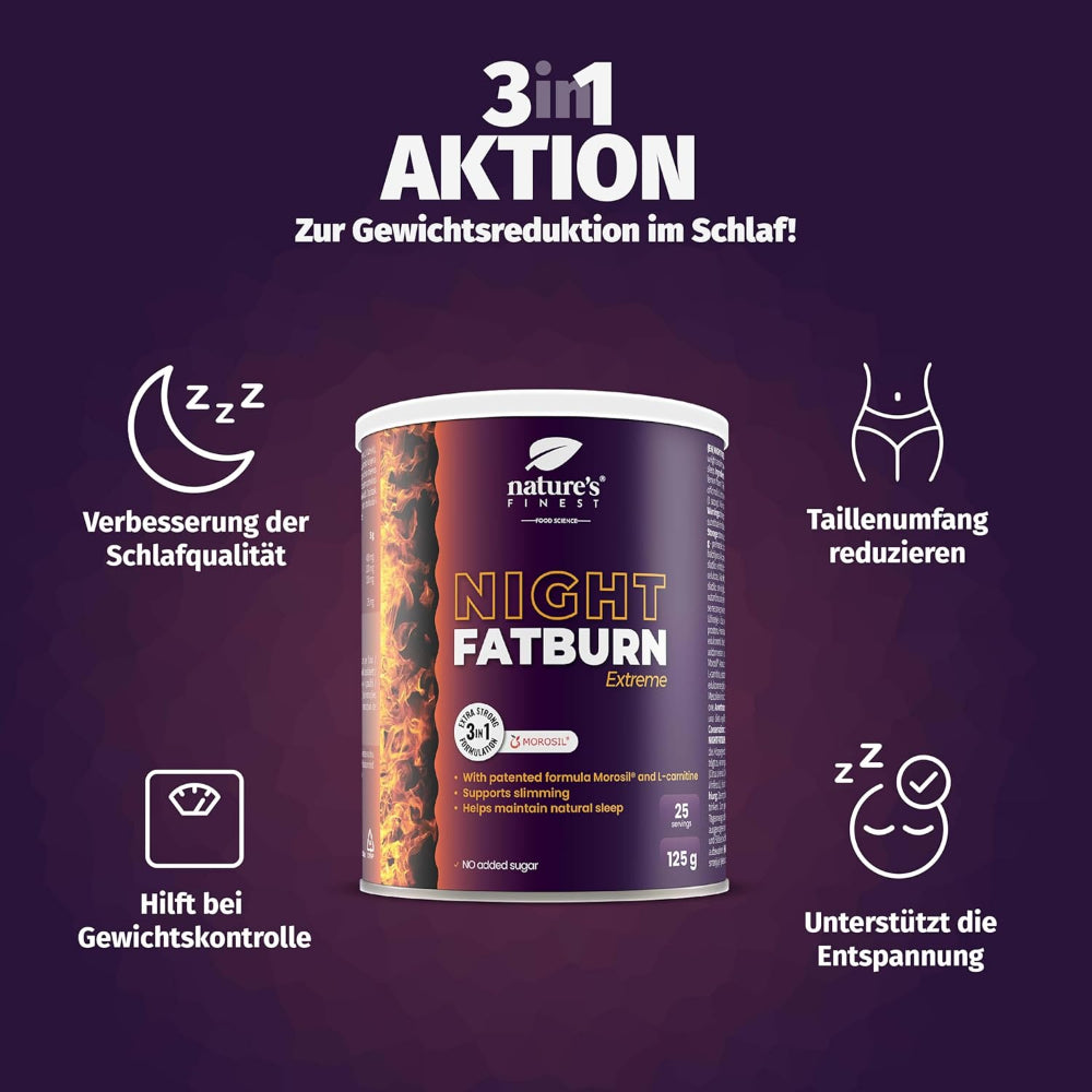 Nature's Finest Detox Fat Burn Starterset für Fettverbrennung & Entgiftung (3 Stück) · Belly- Liver · Night – Bild 4